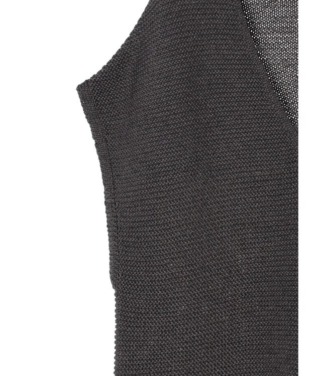 AMERICAN HOLIC リネンブレンドニットベスト Charcoal Gray