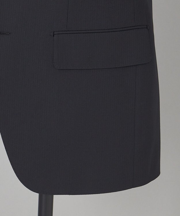 GOTAIRIKU オールシーズン対応【御幸毛織】WOOL×SOLOTEX ストレッチスーツ（ブラックストライプ） ブラック系1