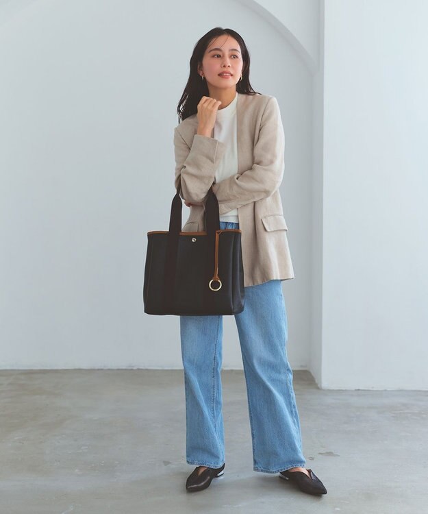 TOPKAPI 【Breath TOPKAPI】SCOTCH GRAIN スコッチグレイン ロングハンドル 2way トートバッグ チャーム付き　A4 ブラック系