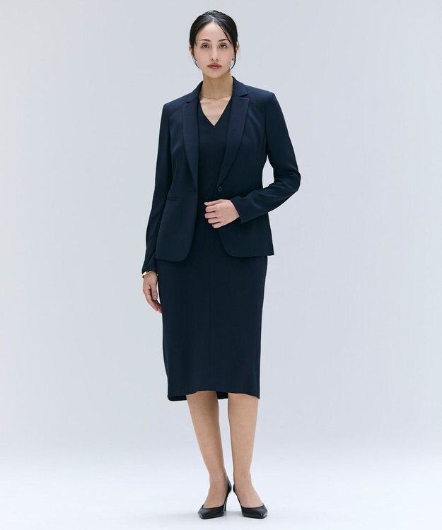 BEIGE， 【洗える・L-size】CINDY / テーラードジャケット Navy