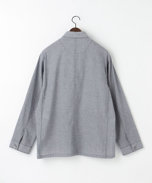 JOSEPH ABBOUD 【キングサイズ・オーガニックコットン】ドライサッカー ブルゾン ブルー系