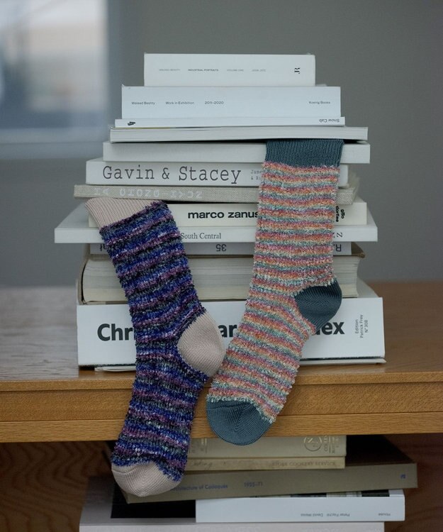 TRICOTE かすりモールソックス 80IVORY