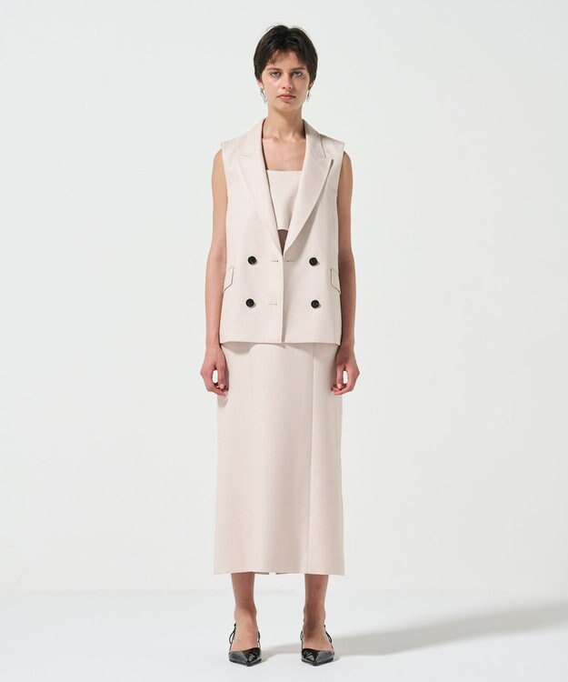 GRACE CONTINENTAL バックフリルベスト ベージュ