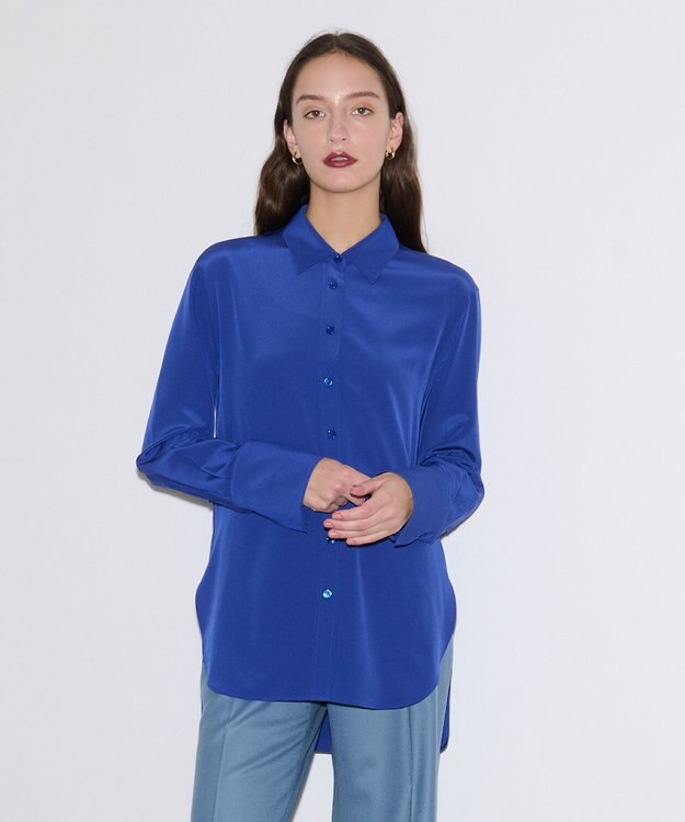 JOSEPH 【洗える】ニューシーディーシー　シャツブラウス Lapis