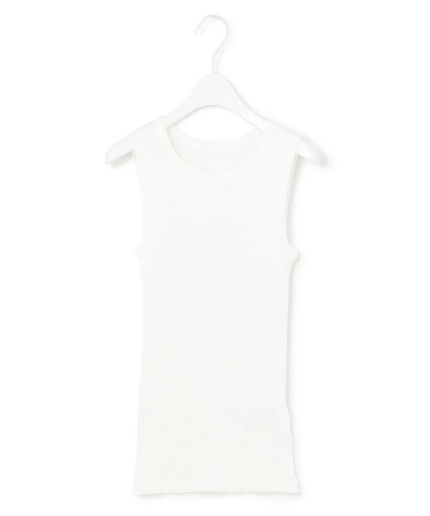 ICB 【洗える】オーガニックリブタンク ノースリーブ オフホワイト系