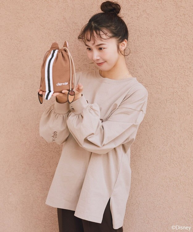 earth music&ecology 【予約】Disney/アソート巾着ポーチ ブラウン