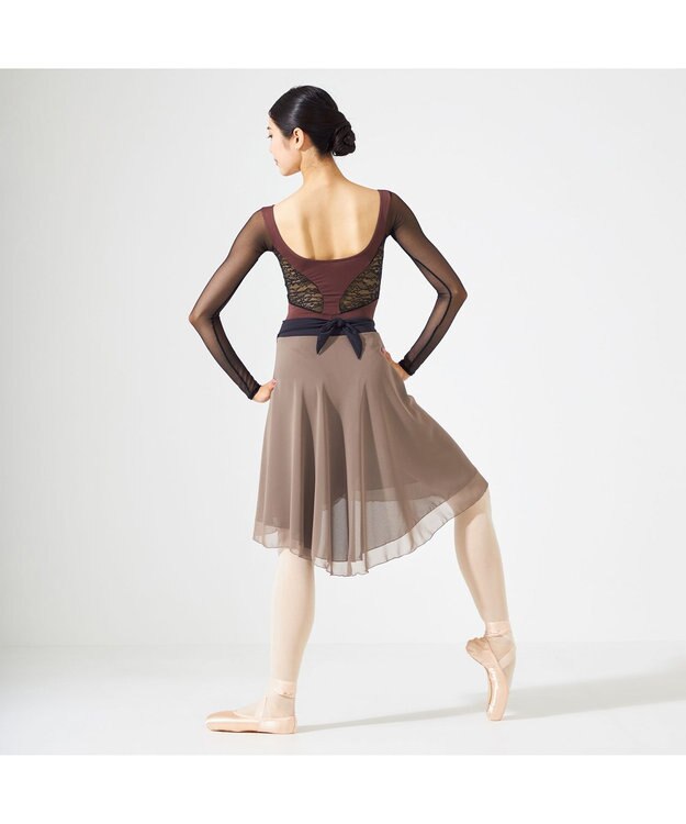 Chacott ◎【AKANE TAKADA】ロングスリーブレオタード テラコッタ