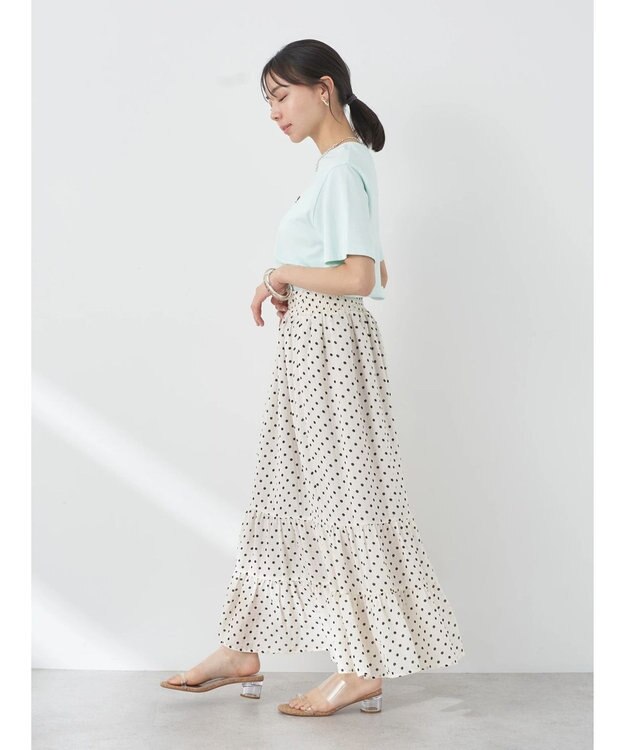 earth music&ecology ちょっとレトロなティアードスカート Dot