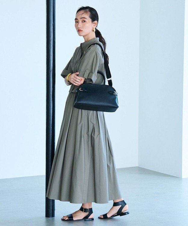 TOPKAPI 【Breath TOPKAPI】SCOTCH GRAIN スコッチグレイン ベルトデザイン ショルダー付き ミニトート バッグ ブラック