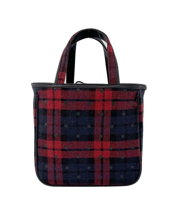 ROOTOTE 1344【フェルト生地】LT.スクエア.ドットチェック-A 02：レッド