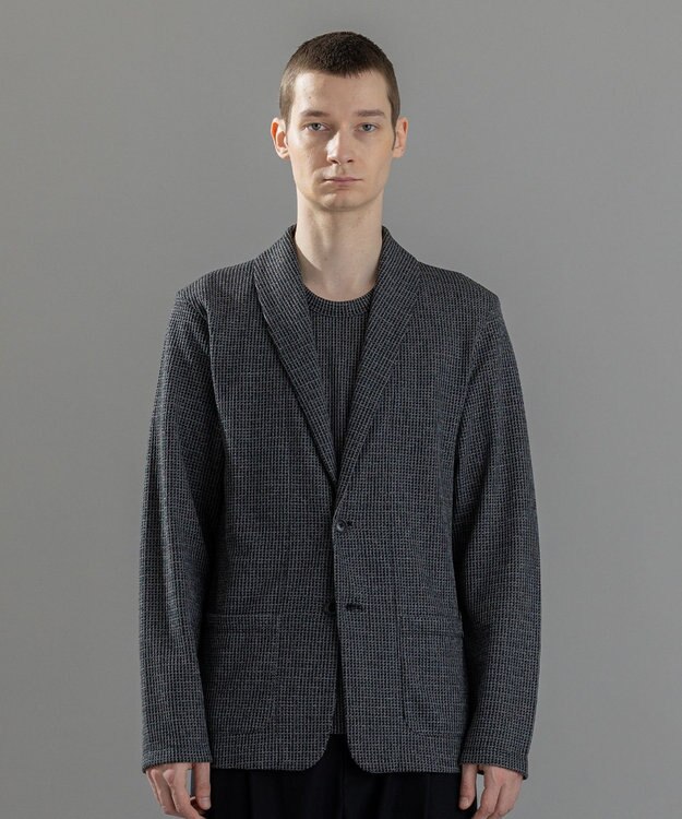 JOSEPH HOMME 新素材【洗える/清涼感】メランジクロスジャージー　カットソージャケット ブラック系