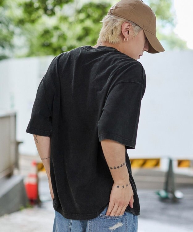 WEGO 【ユニセックス着用ITEM//MLサイズ展開】接触冷感グラフィックBIG　T（SS） ブラックその他