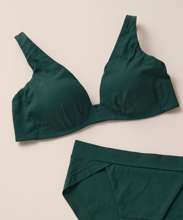 une nana cool 特別な日以外の364日つけたくなるブラ 364ブラ コットン グリーン