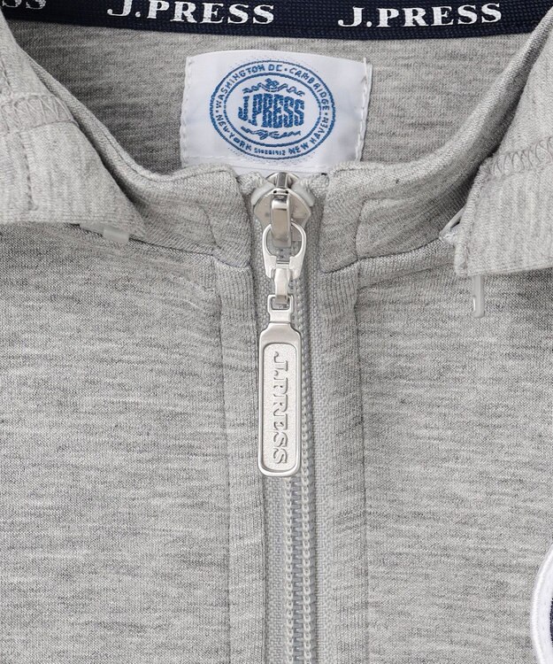 J.PRESS KIDS 【100-130cm】ダンボールニット ロゴ パーカー トップグレー