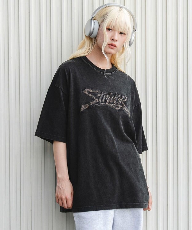 WEGO 【ユニセックス着用ITEM//MLサイズ展開】接触冷感グラフィックBIG　T（SS） ブラックその他