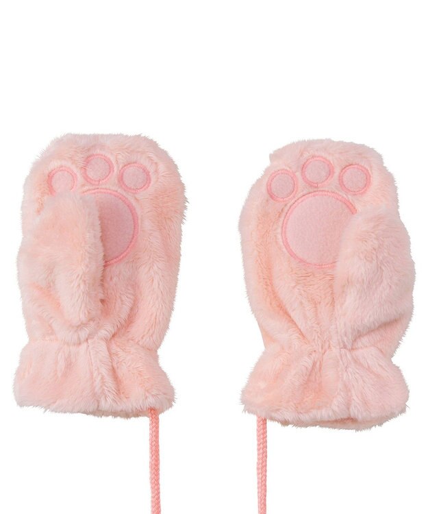 MIKI HOUSE HOT BISCUITS 【ミキハウス】【0-2歳】 マイクロファー ミトン ピンク