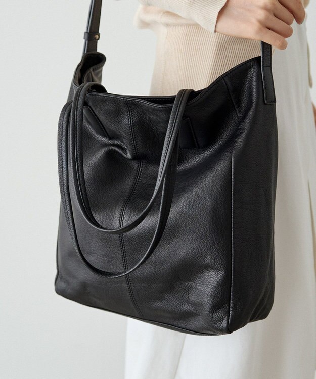 russet 【2025AW新作】《WEB限定》レザー2WAYトートバッグ(CE-1584-WEB) Black