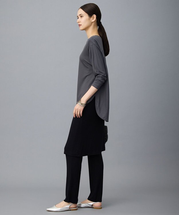 自由区 L ブラウスライクジャージー カットソー スレート