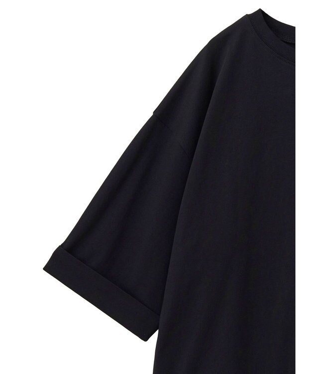 Green Parks ５分袖裾シアードッキングチュニック Black