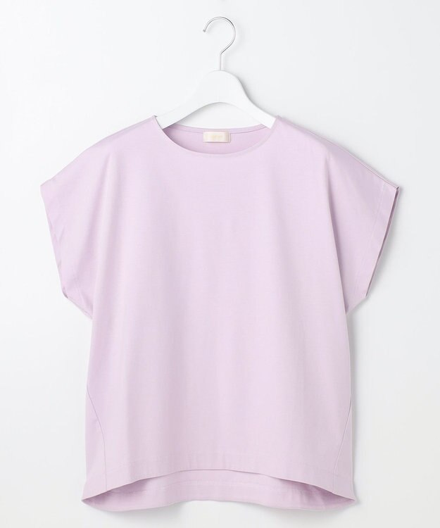 ANY SIS L 【シルクタッチさら魅せTシャツ】後ろコクーン プルオーバー ラベンダー