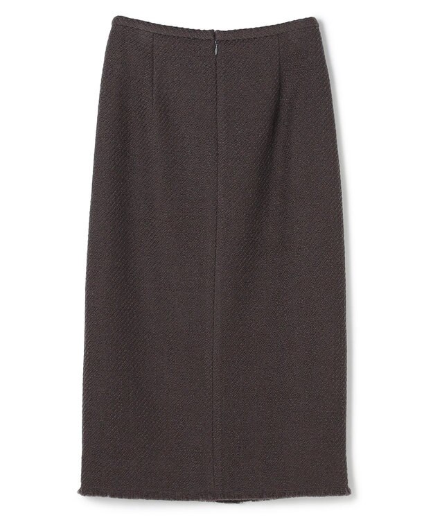 BEIGE， MULLIN / ウールツイードフロントベントスカート Warm Gray