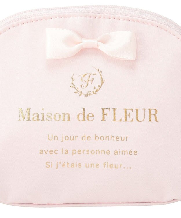 Maison de FLEUR 《セット商品》ダブルリボンギャザートート・ポーチ Light Pink