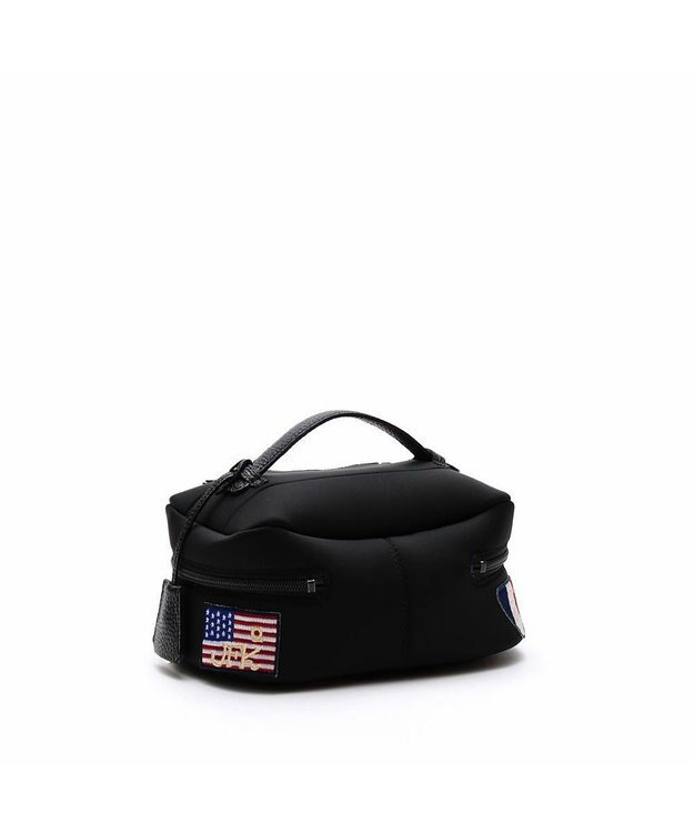 A.D.M.J. 【魔法の様に軽い】マジックライト/フラッグワッペンバニティバッグM ネグロ