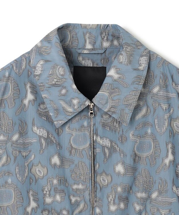 JOSEPH HOMME 【HIGH GRADE LINE】フォークアートカスリ　ジップアップブルゾン ダルブルー系5