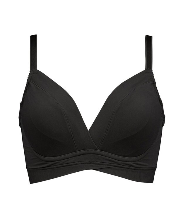 BRADELIS New York 【BRADELIS Me / ノンワイヤー・バストアップ】 BRADELIS HUGMEコットンブラ ブラック