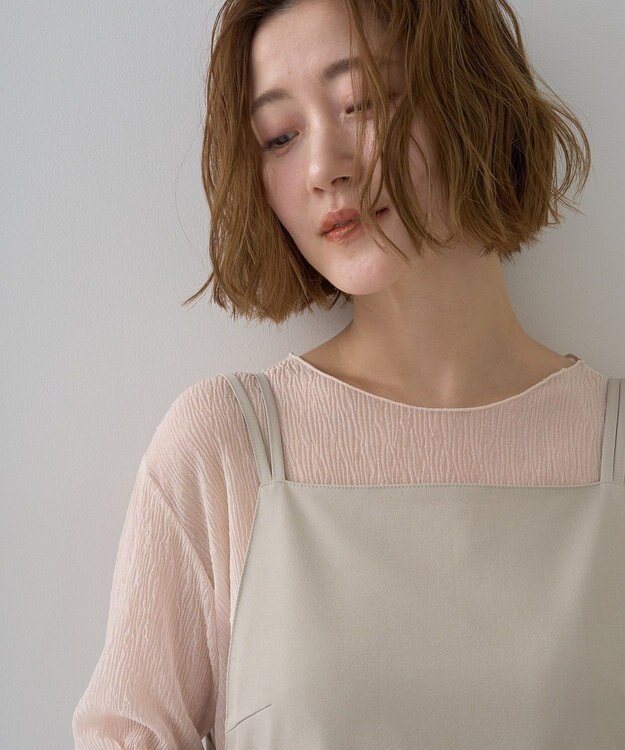 YECCA VECCA 【2点SET】ショートジャケットセットキャミワンピース Light Beige