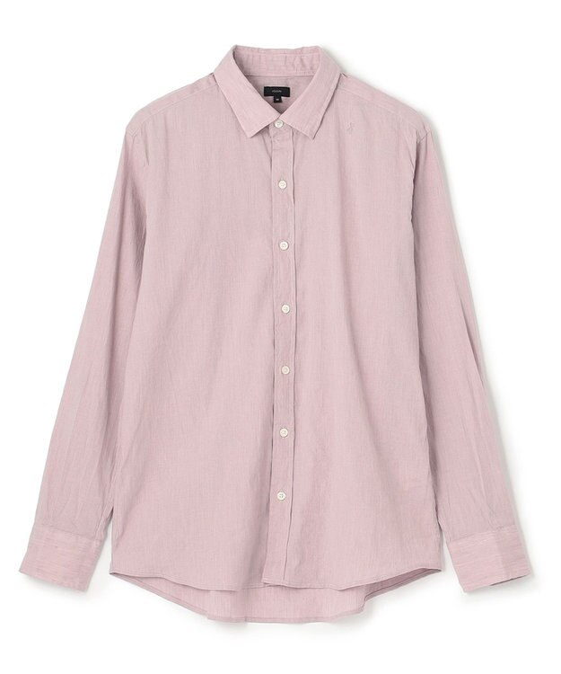 JOSEPH HOMME 【LEON 掲載】リネンストレッチブロード レギュラーカラーシャツ ローズ系