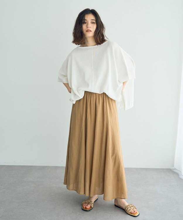 YECCA VECCA ペーパーヤーンルーズニット White