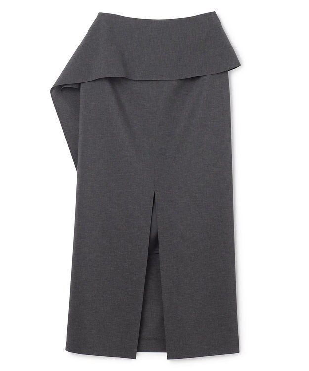 BEIGE， 【イージーケア・セットアップ対応】BATEAU / サイドディテール Iラインスカート Charcoal
