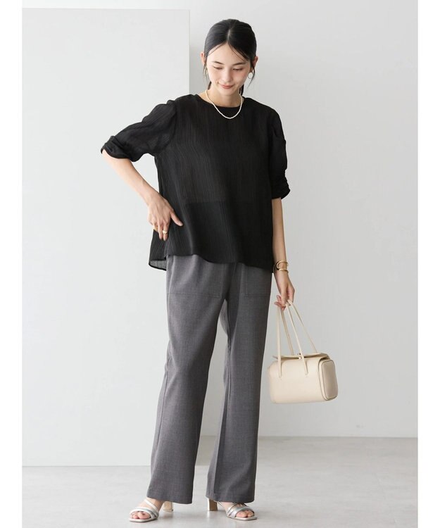 AMERICAN HOLIC 袖コンシャスブラウス Black