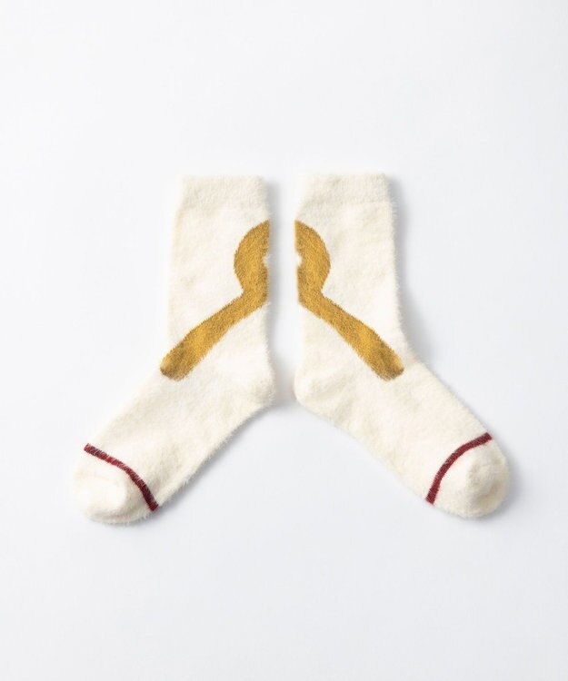 TRICOTE シャギーラインソックス 80IVORY