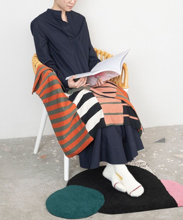 TRICOTE シャギーラインソックス 80IVORY