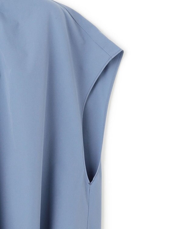 UNFILO FINE MOVE ギャザーブラウス ダルブルー
