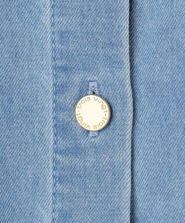 23区 【先行予約】ライトダンガリー デニムショートシャツ ターコイズブルー系