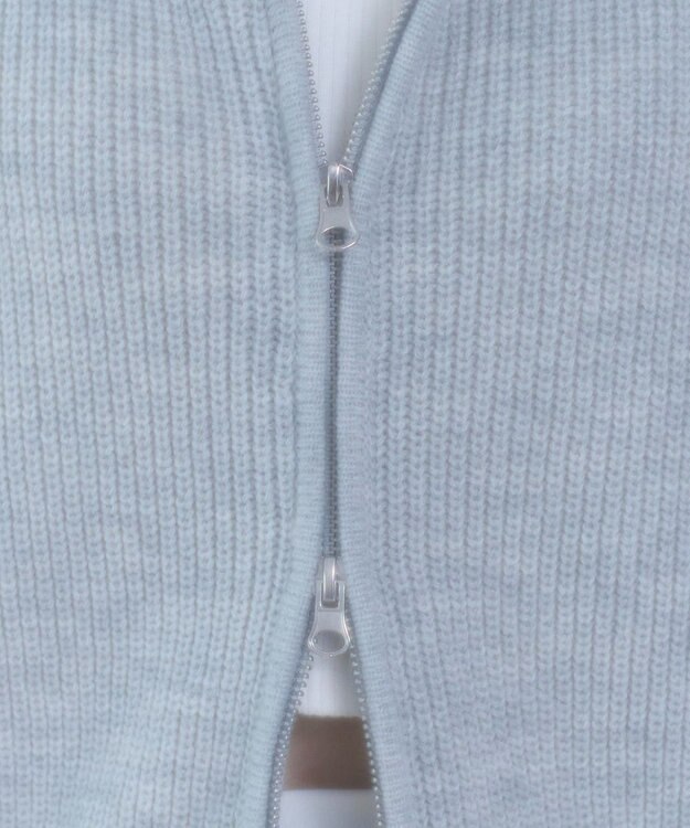 WEGO レースリボンニットパーカー 杢グレー