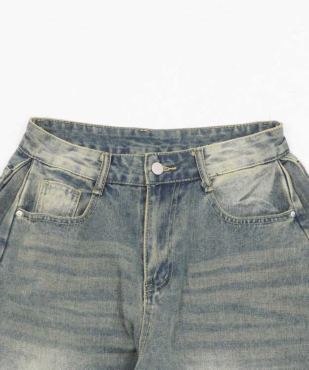 WEGO バギーハーフデニム デニム中濃色