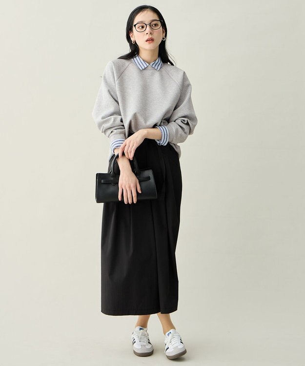 ANY L ダンボールバックリブプルオーバー ライトグレー