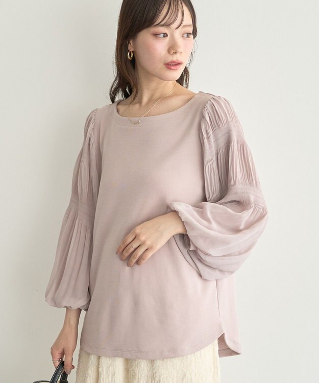 earth music&ecology マジョリカプリーツプルオーバー Pink