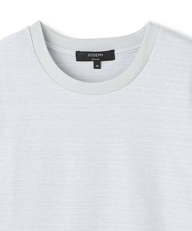 JOSEPH HOMME 【WEB・一部店舗限定】 タックボーダー　半袖カットソー ライトグレー系