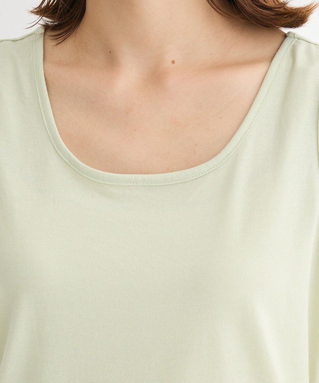 Green Parks ＳＥＴ２点マジョリカシャーリングブラウス＋タンク Light Green