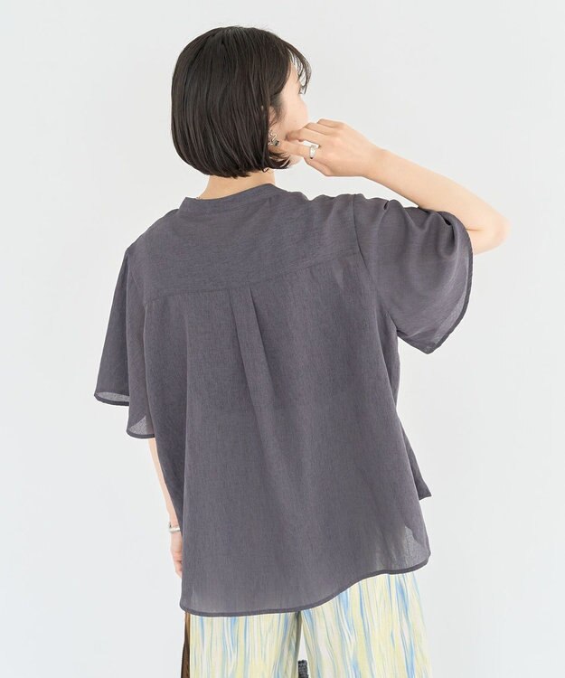 Green Parks ＳＥＴ２点マジョリカシャーリングブラウス＋タンク Light Green