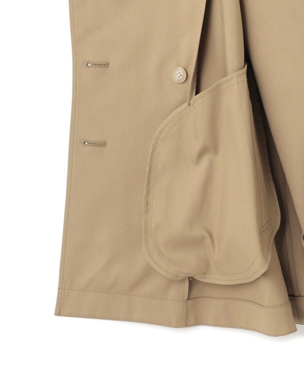 UNFILO L ショート トレンチコート キャメル