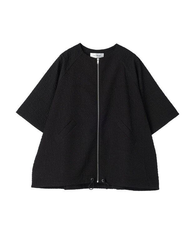 Green Parks AnriettMusee フロントジップジャガードブルゾン Black