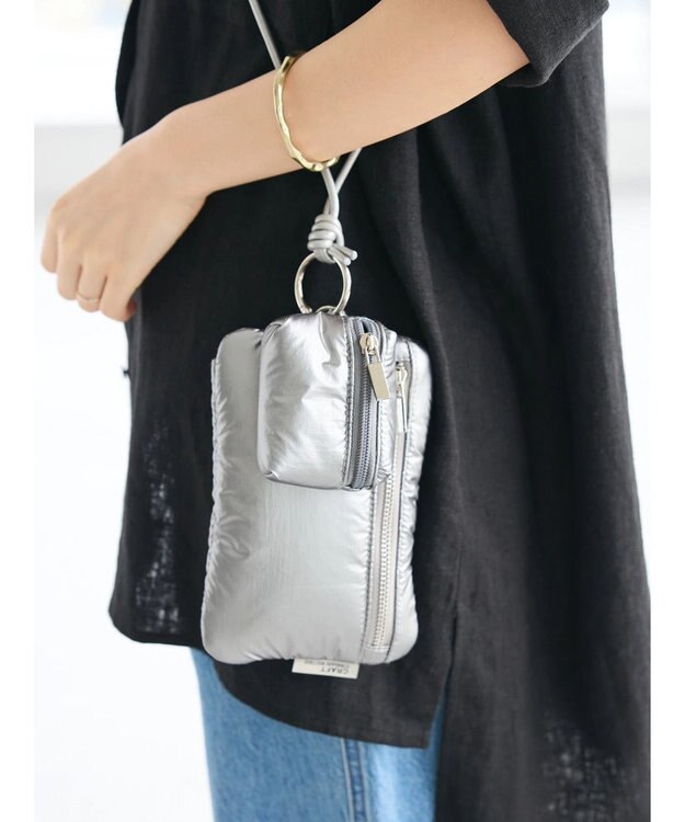 CRAFT STANDARD BOUTIQUE ２連スマホマルチショルダーポーチ Silver