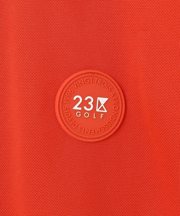 23区GOLF 盛夏対応のマルチ機能【接触冷感・UVケア・吸水速乾】【MEN】カノコシャツ オレンジ系