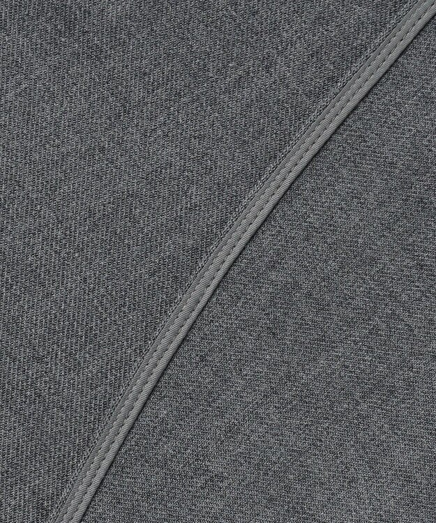 自由区 L 【SHIHOさん着用】ソフトウールブレンドペプラム ブラウス チャコールグレー